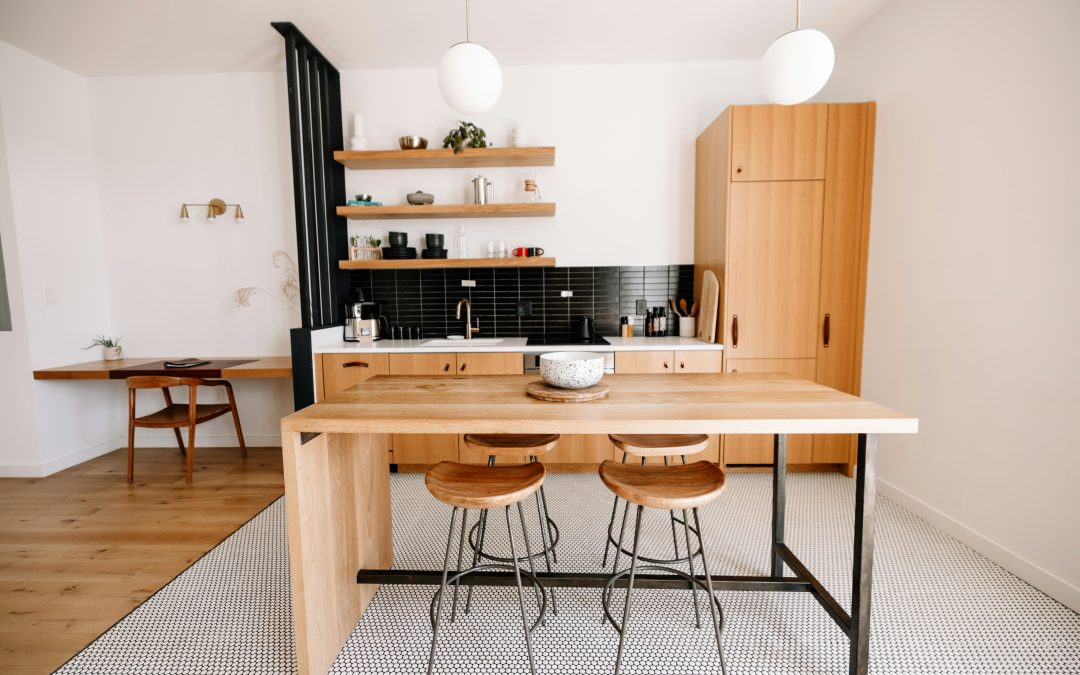 L-shaped kitchen cabinet design